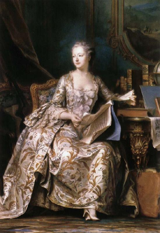 LA TOUR, Maurice Quentin de Portrait of Madame de Pompadour oil painting image